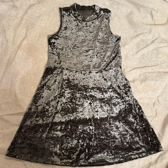 Art Class Girls Size 10/12 Moss Green Velour Dress Sleeveless Mock Neck - Picture 1 of 4